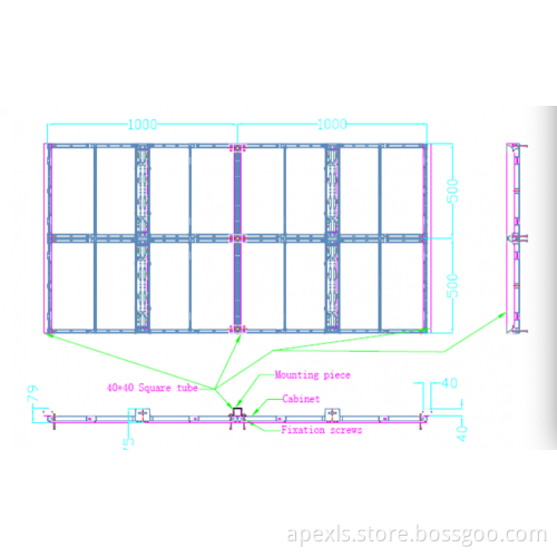 die-casing high transparent led video wall